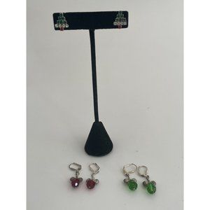 Lot of (3) Festive Christmas Earrings for Pierced Ears
